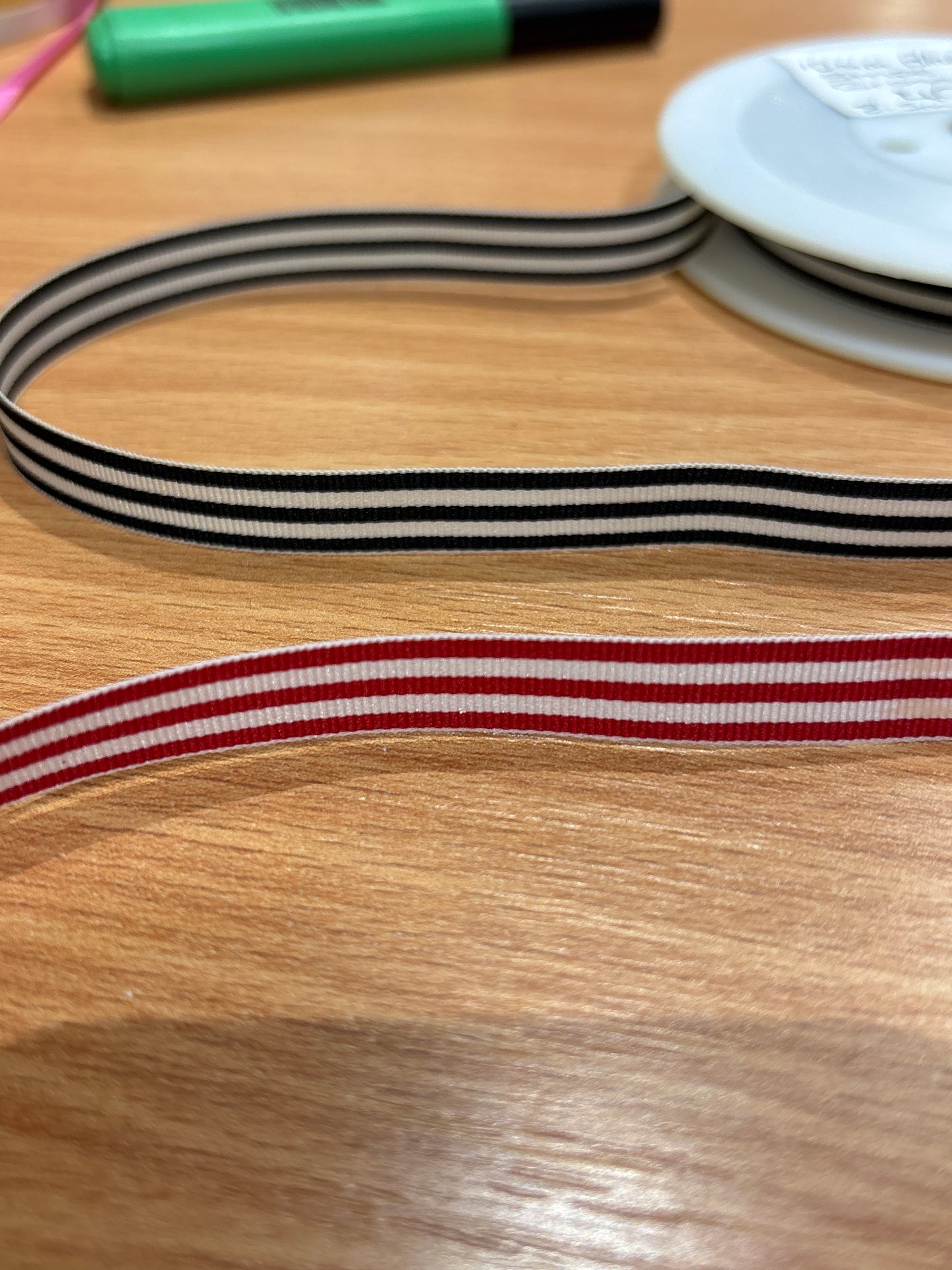 10mm Striped Grosgrain Ribbon (Price per 25cm)
