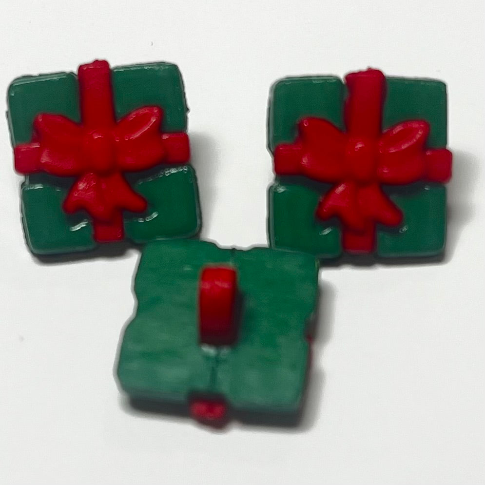 12mm Christmas Present Shankback Button