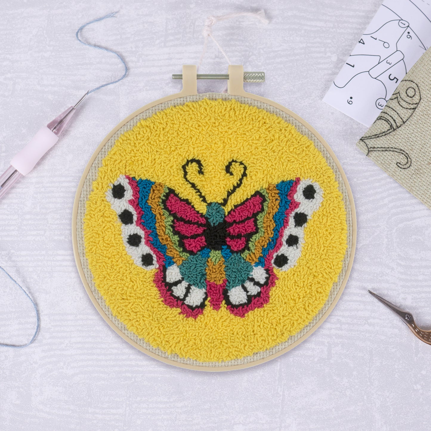 Trimits Butterfly Embroidery Punch Needle Kit