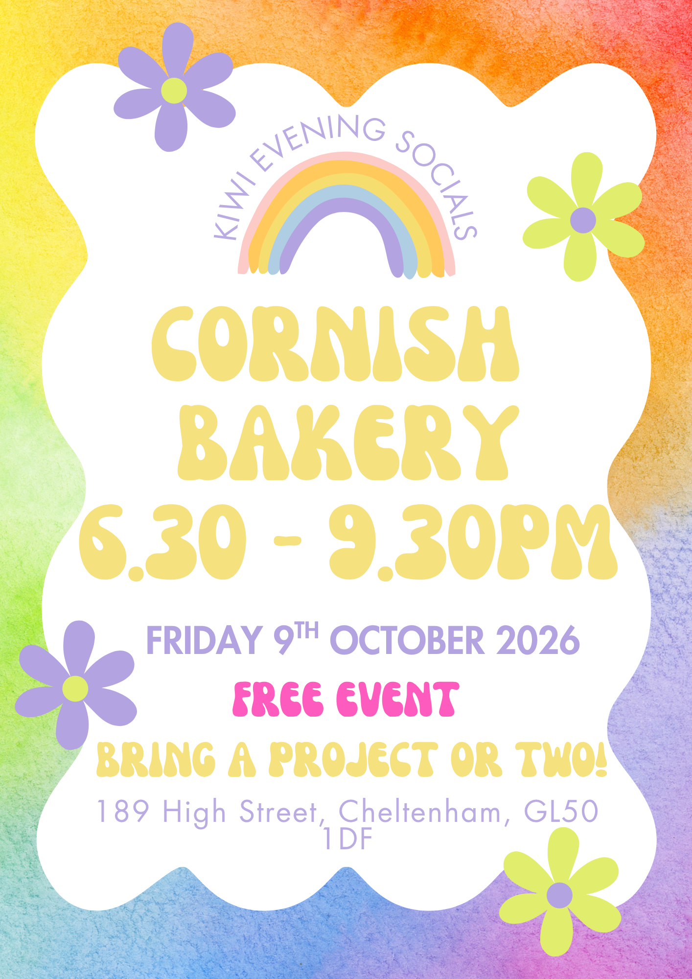 Kiwi Evening Social at The Cornish Bakery 09/10/26