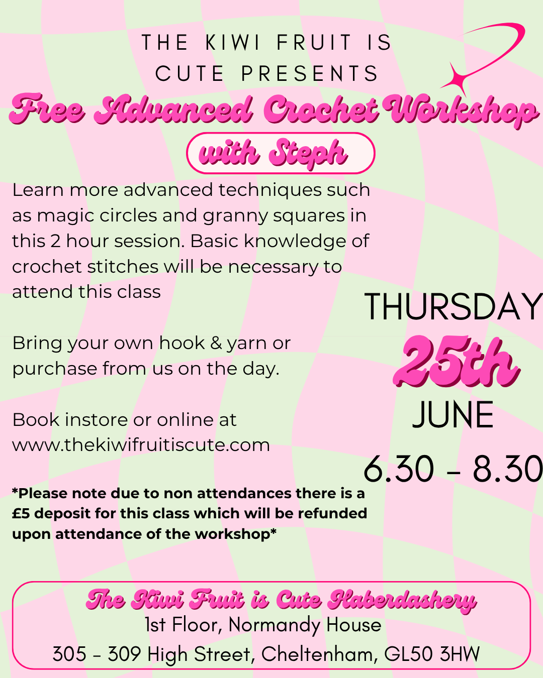 Free Next Steps Evening Crochet Class 25/06/26