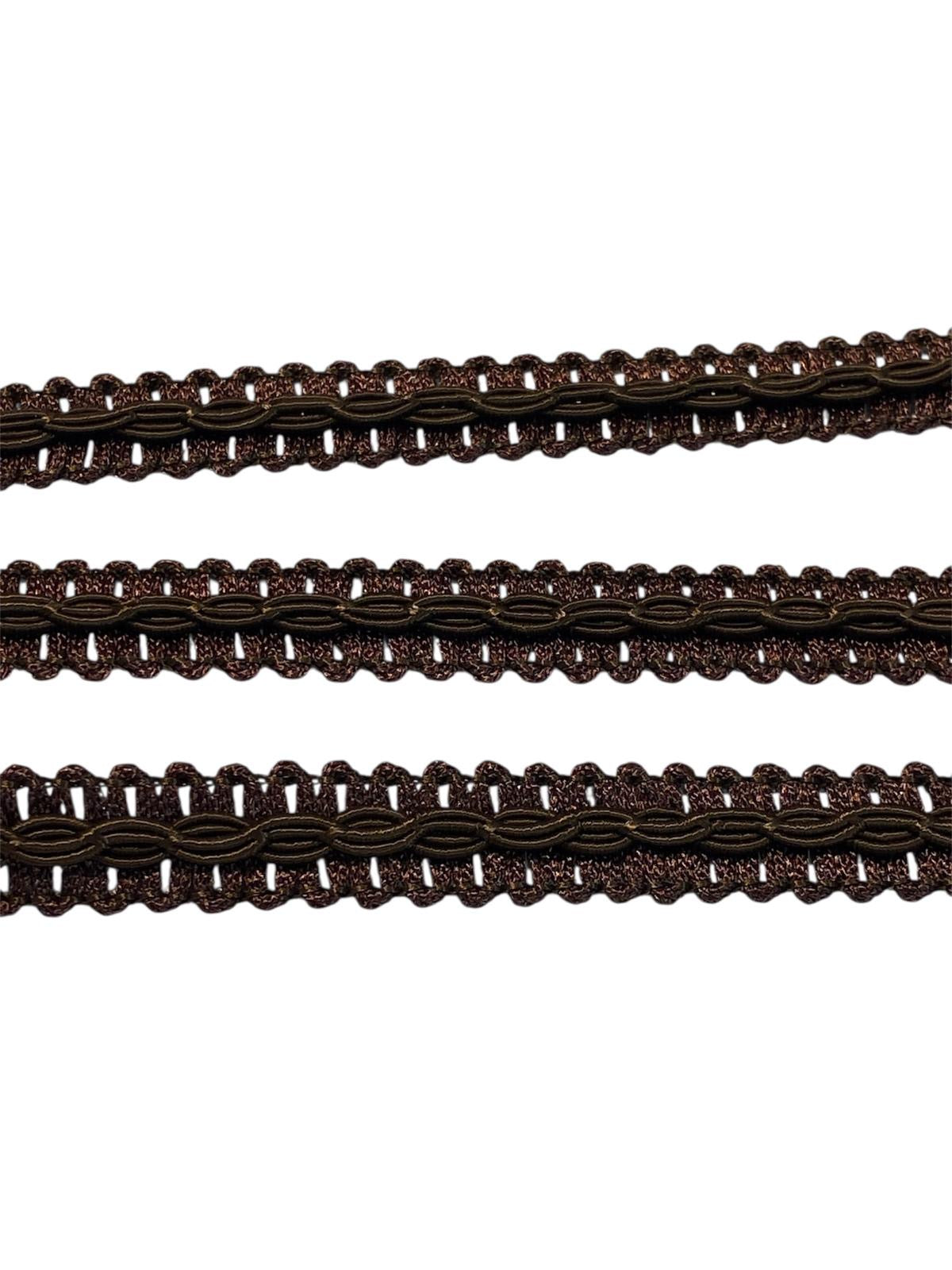 12mm Furnishing Braid - Dark Brown (Price per 25cm)