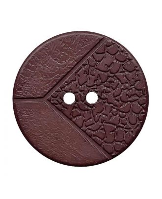 25mm Dill 2 Hole Embossed Button - Brown