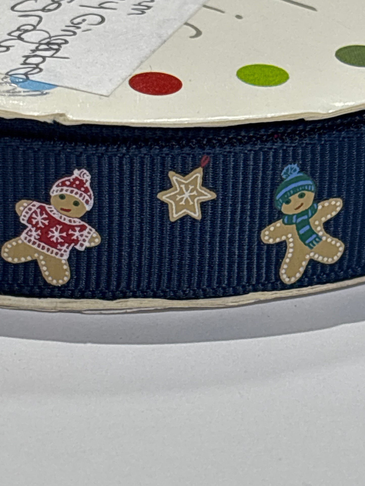 16mm Navy Gingerbread Grosgrain Ribbon (Price per 25cm)