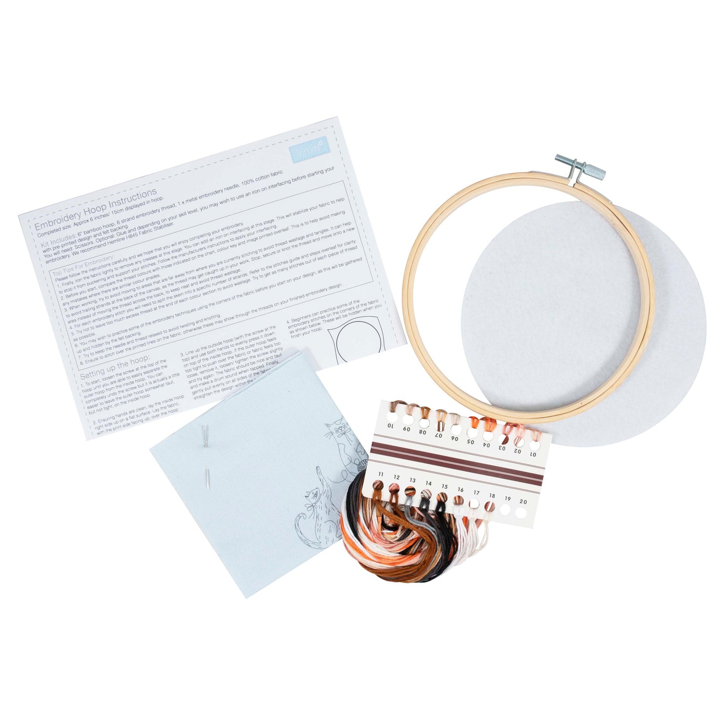Trimits Cats Embroidery Hoop Kit