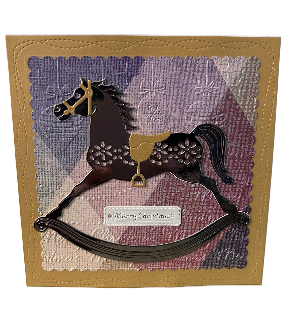 Rosie’s Crafts Merry Christmas Rocking Horse Handmade Card