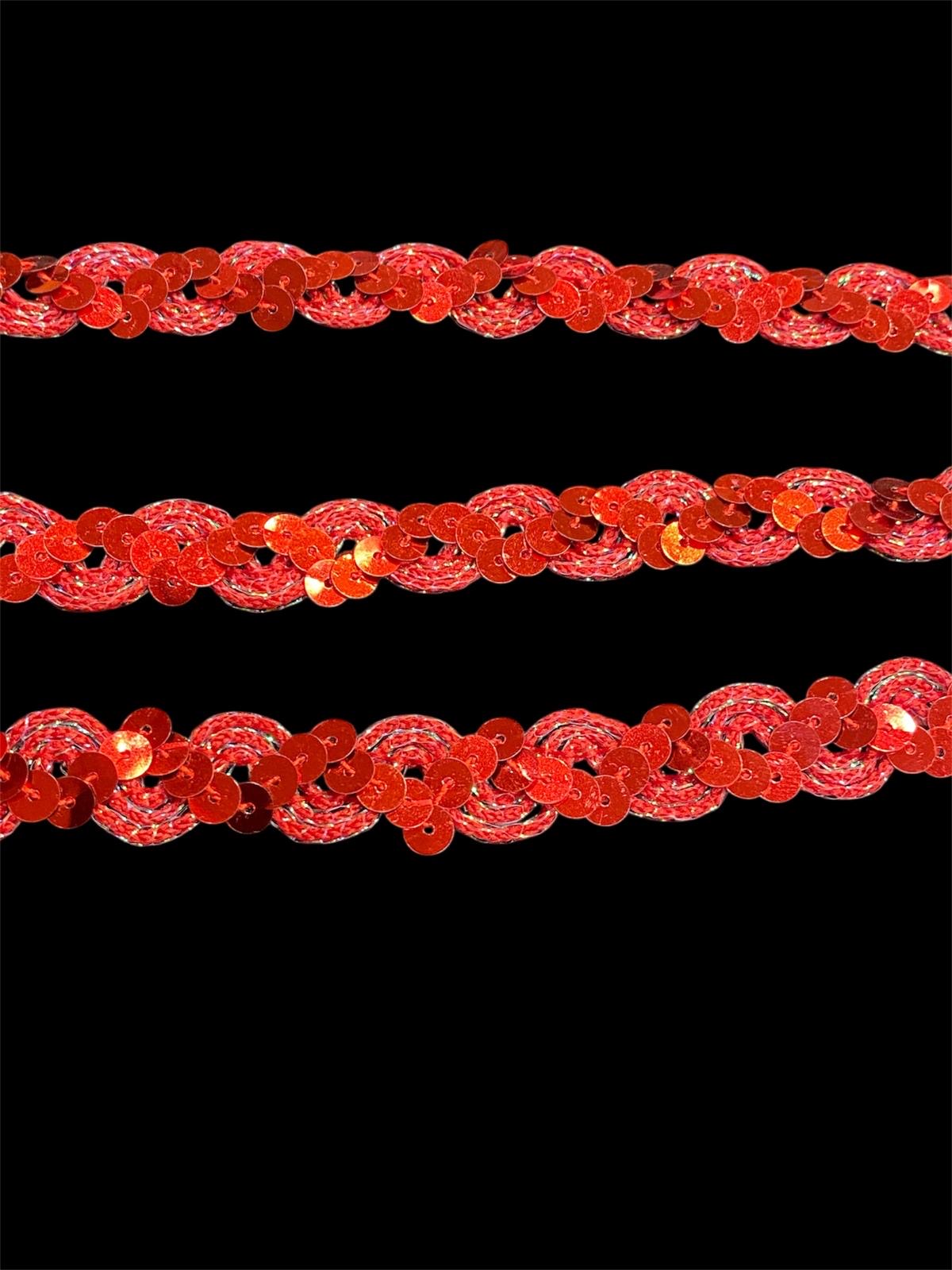 19mm Sequin Wave Braid - 2 Colours (Price per 25cm)