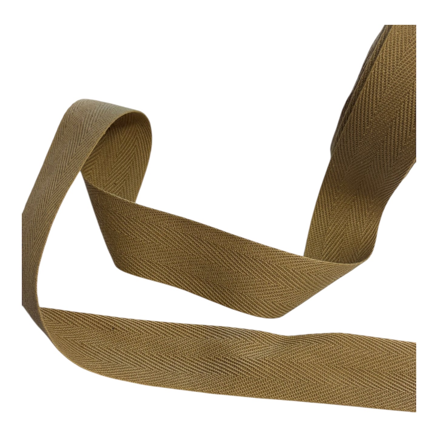 30mm Camel Cotton Herringbone Tape (Price per 25cm)