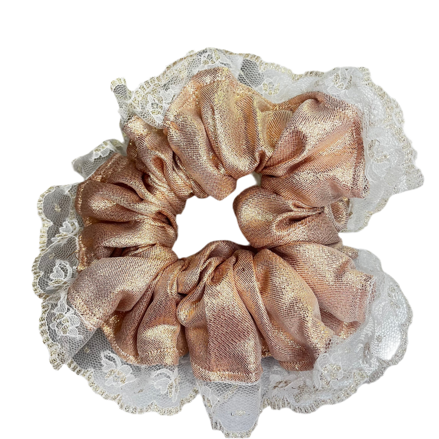 Gold Shimmer with Trim Scrunchie
