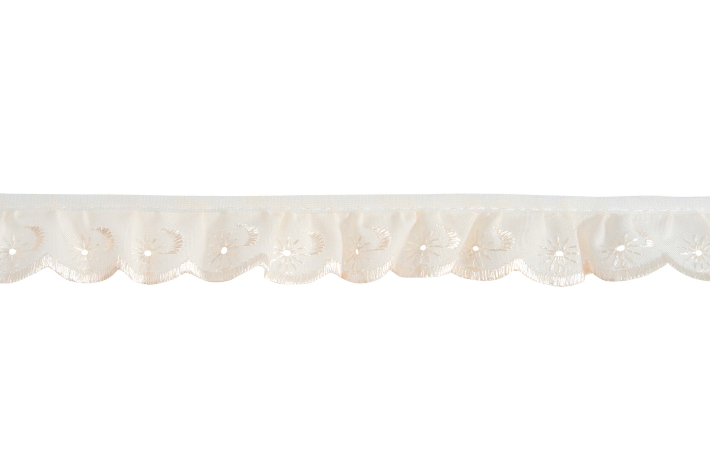 25mm Broderie Anglaise Trim - Frilled (Price per 25cm)