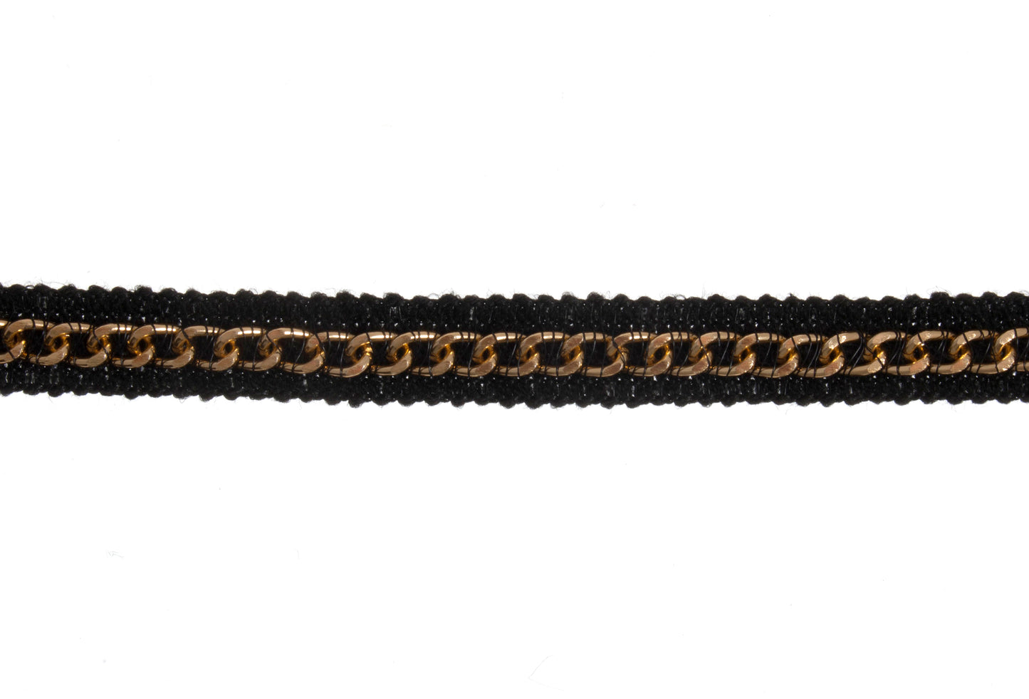13mm Chain On Fabric Trim (Price Per 25cm)