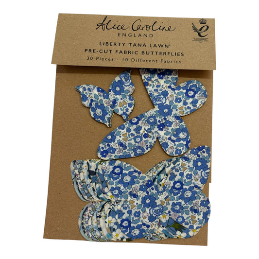 Alice Caroline Liberty Pre - Cut Fabric Butterflies (various colours)