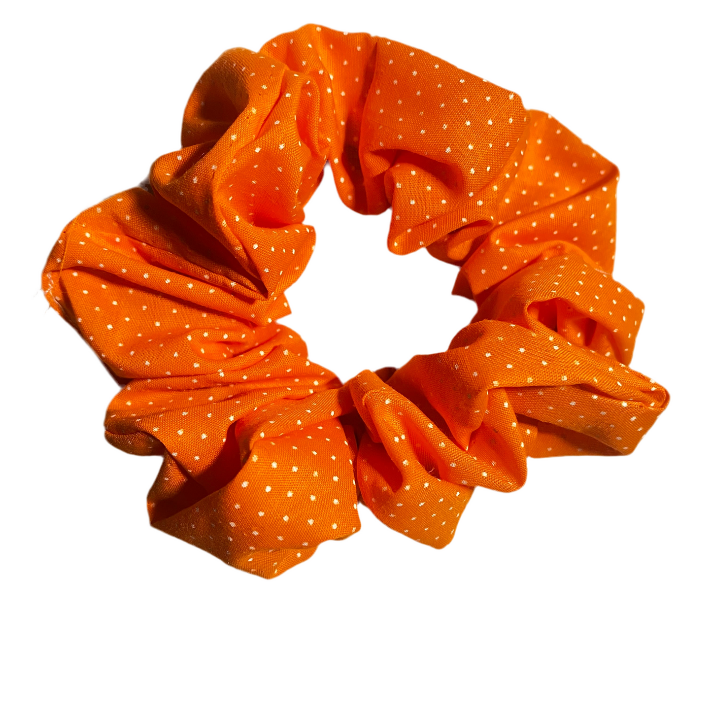 Orange spots scrunchie