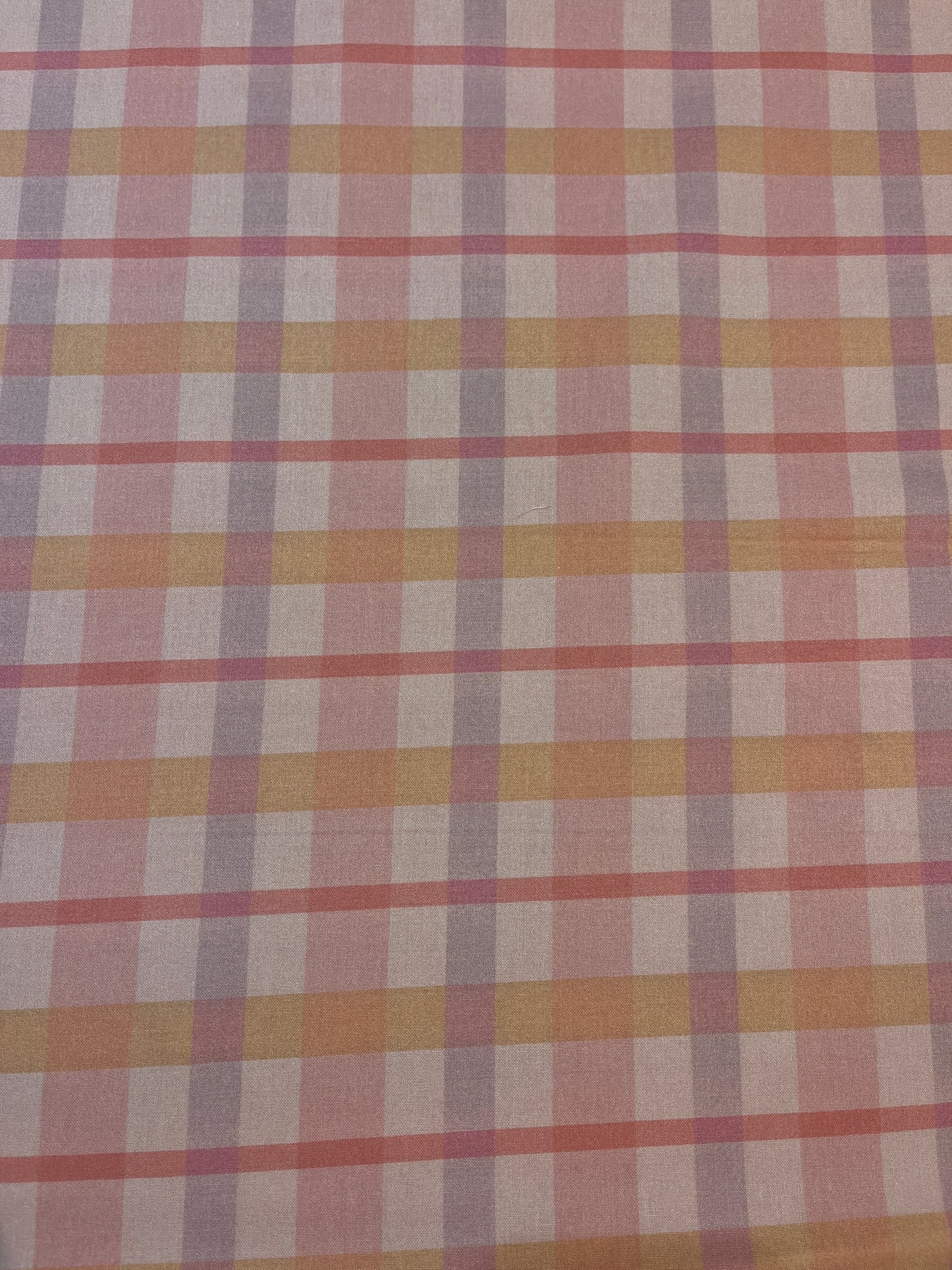 Flower Market Plaid Cotton Fabric (Price Per Metre)