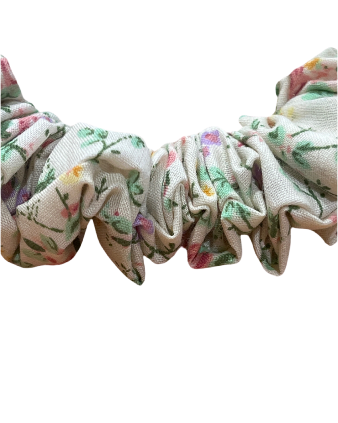 Light Floral Mini Scrunchie