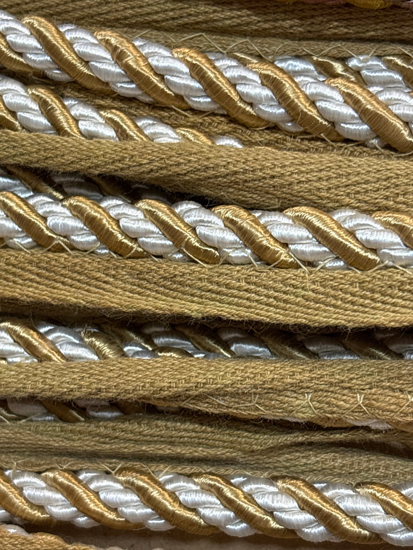 20mm Flanged Twisted Cords - 3 Colours (Price Per 25cm)