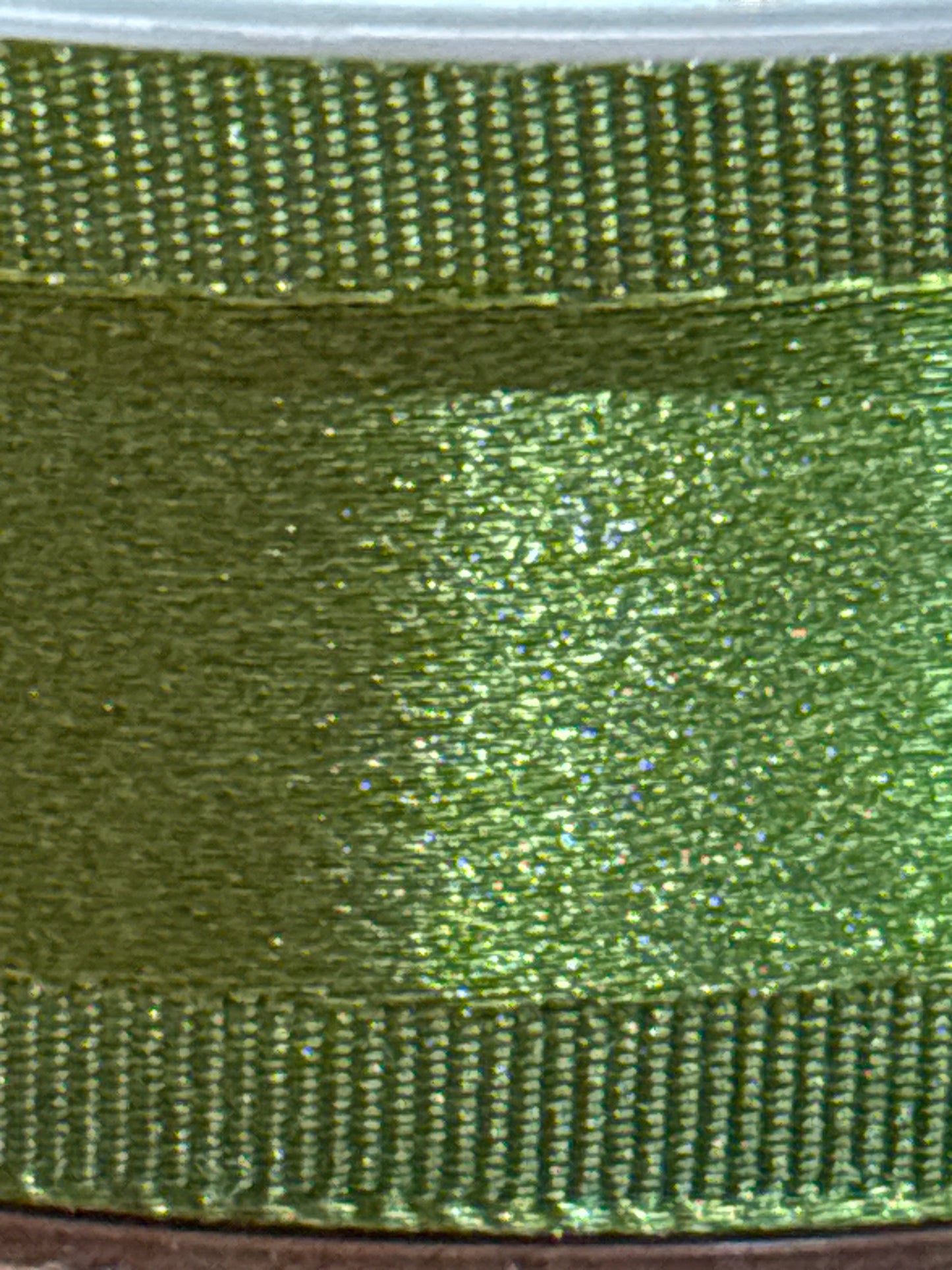 25mm Grosgrain Edge Satin Ribbon - Green (Price per 25cm)