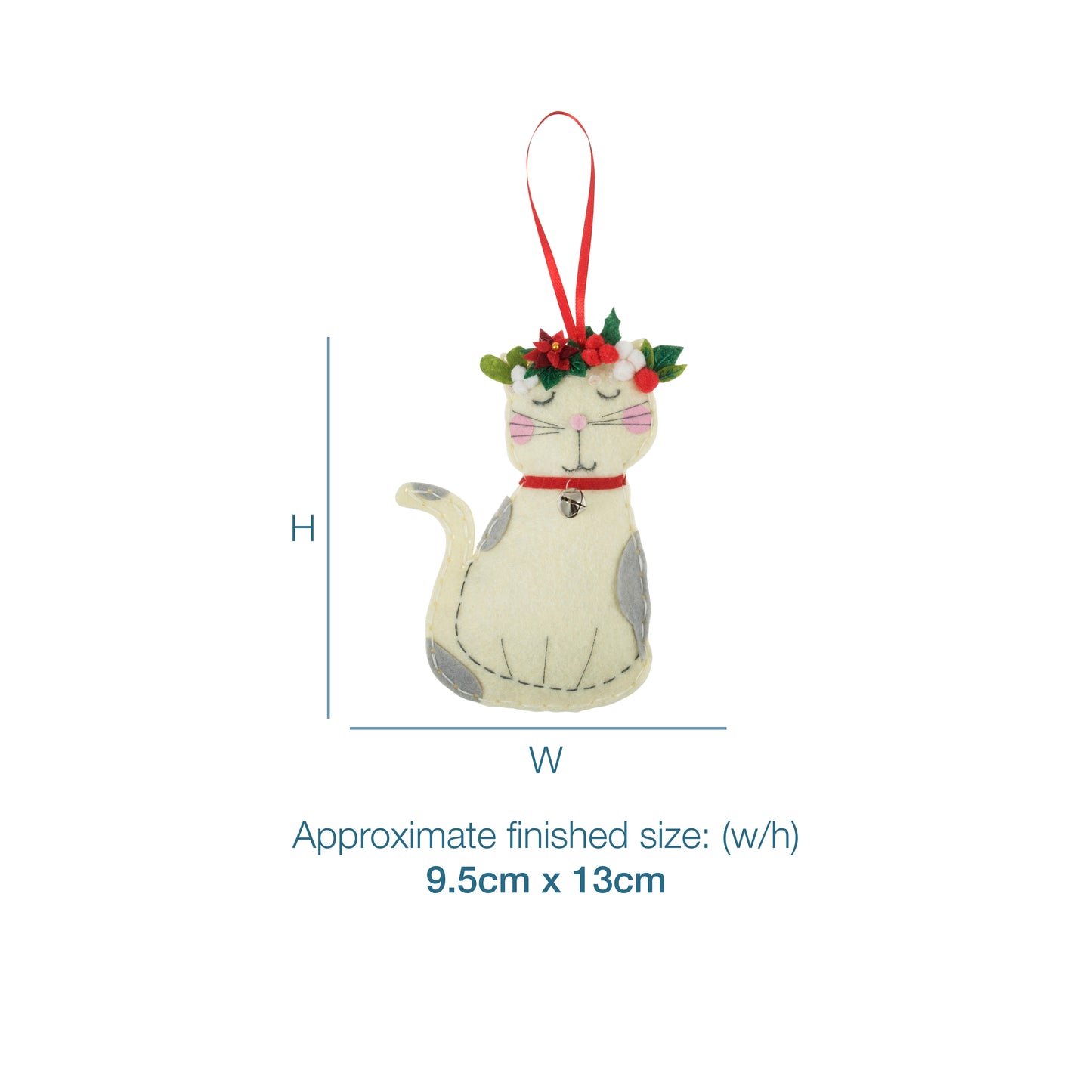 Felt Decoration Kit - Christmas Cat