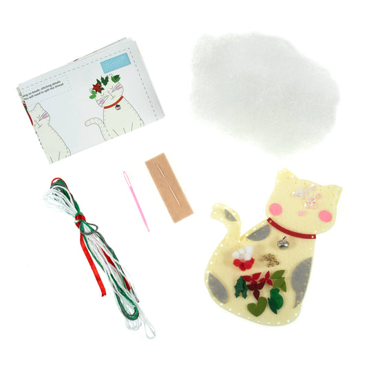 Trimits Felt Decoration Kit - Christmas Cat