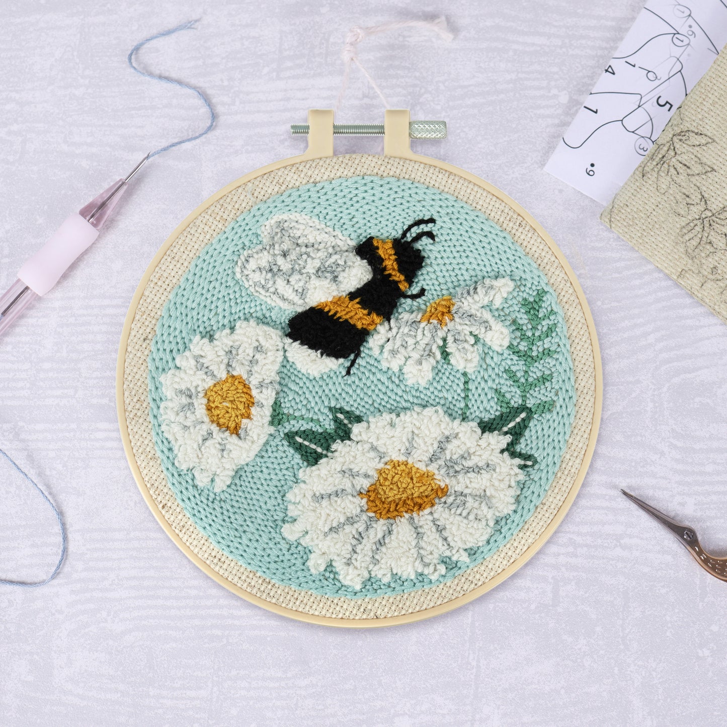 Punch Needle Kit - Bees & Flowers