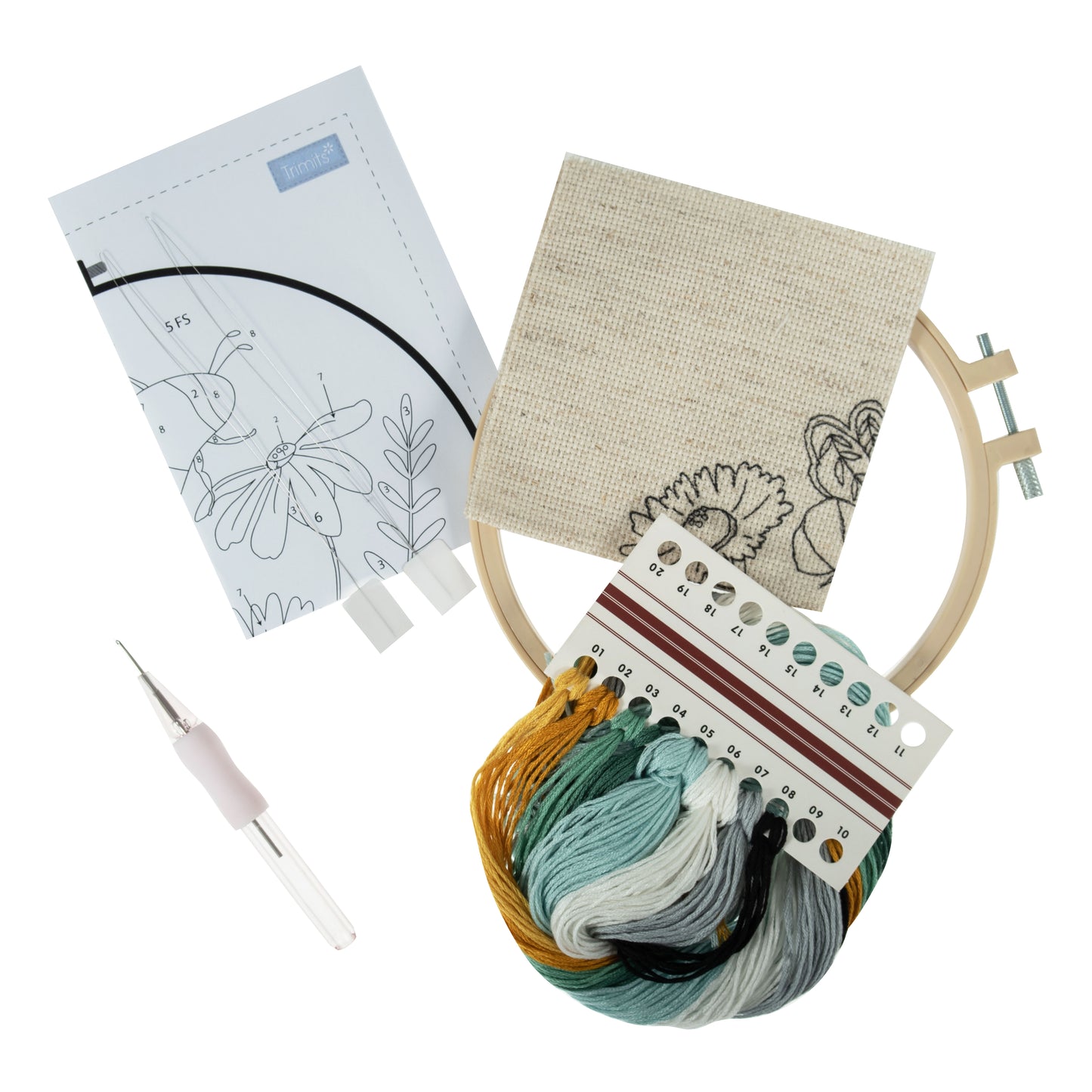Punch Needle Kit - Bees & Flowers