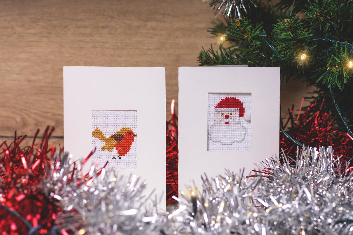 Cross Stitch Christmas Card Kit - Robin