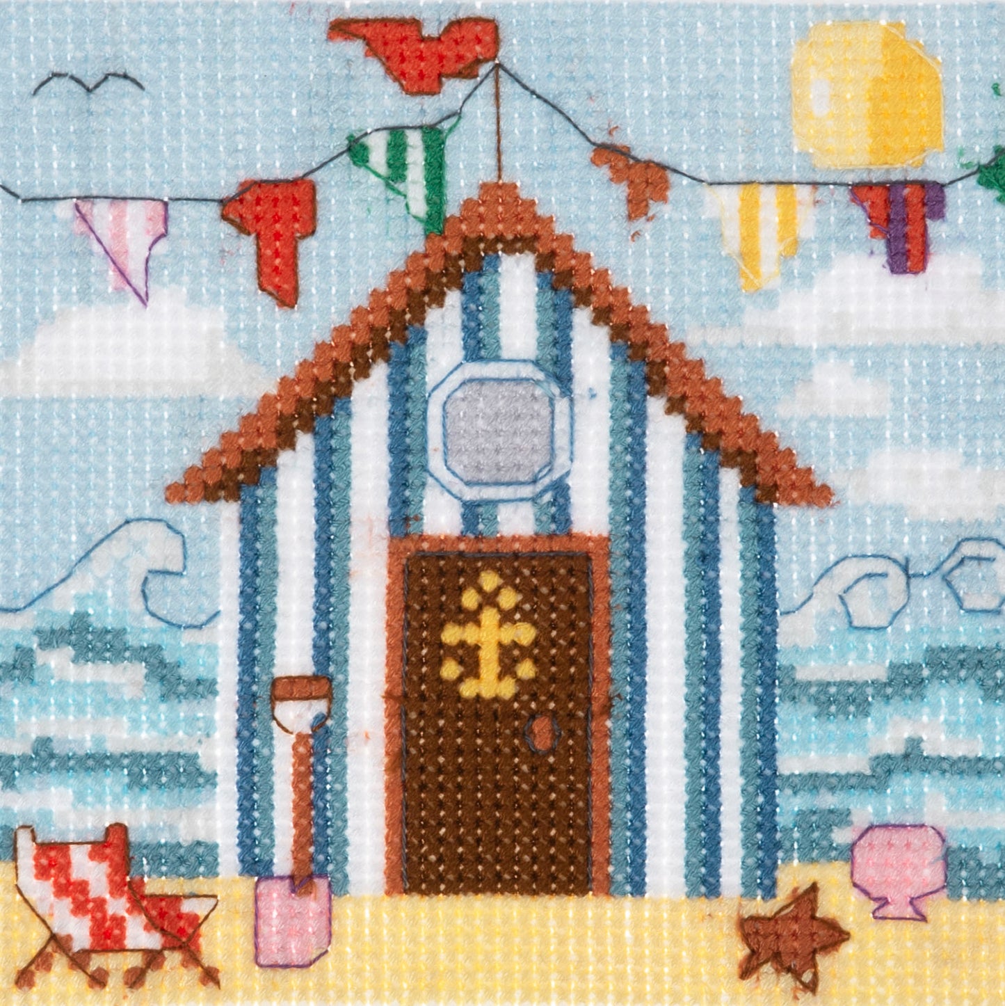 Counted Cross Stitch Kit: Beach Hut