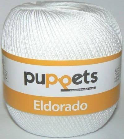 Puppets Eldorado No. 10 Crochet Yarn - White