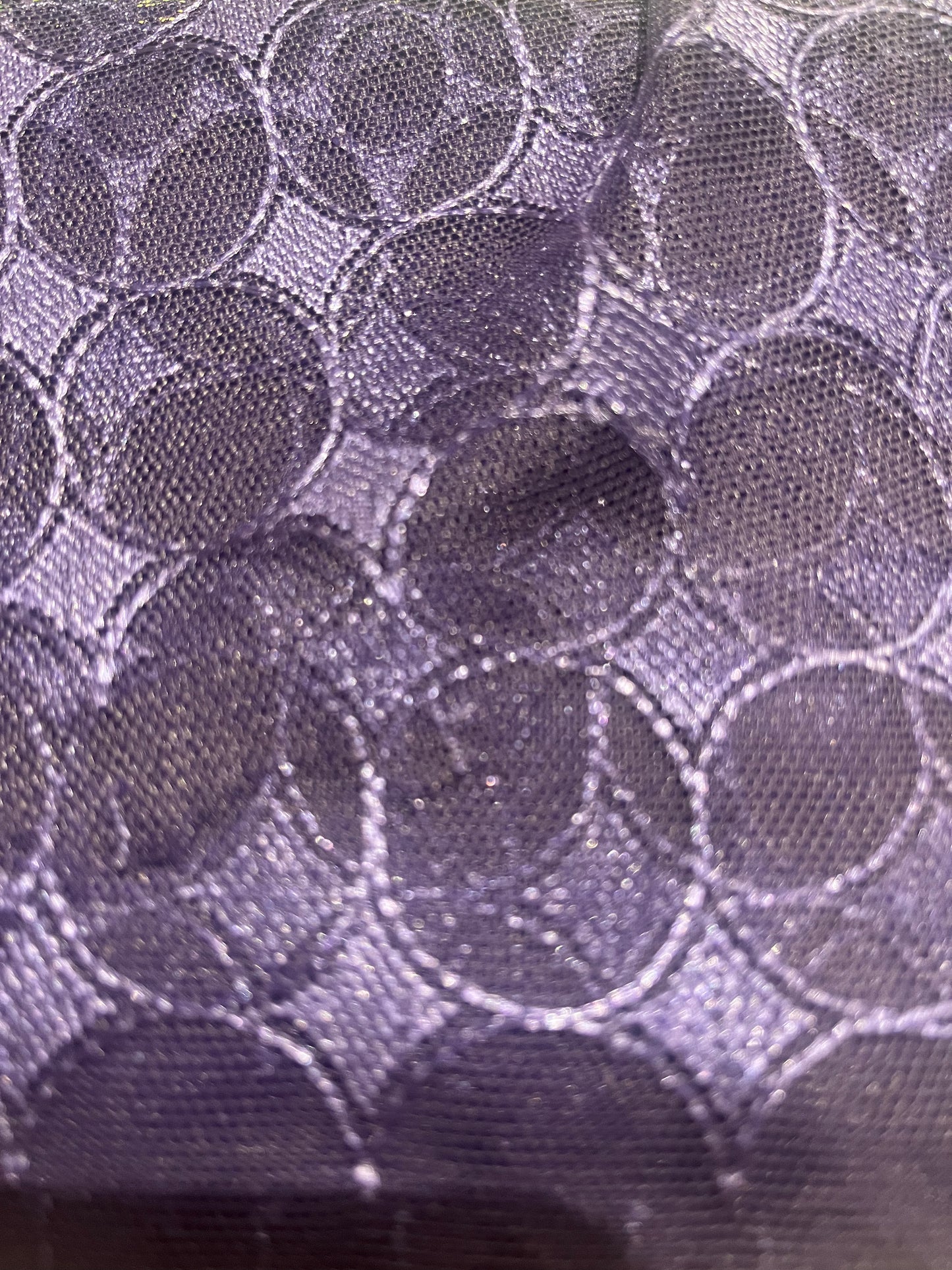 Circles Lace Trim - Royal Blue (Price Per Metre)