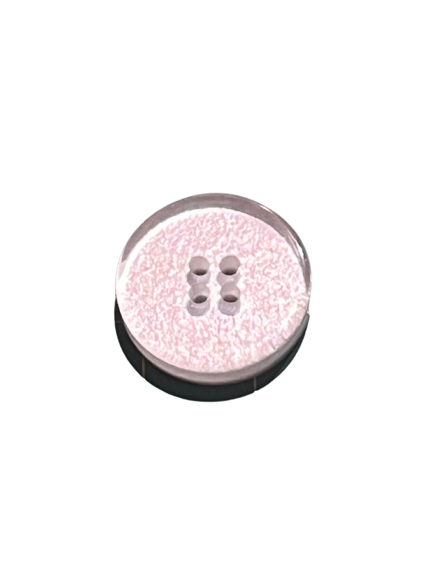 18mm 2 Hole Chunky Button - Silver Glitter