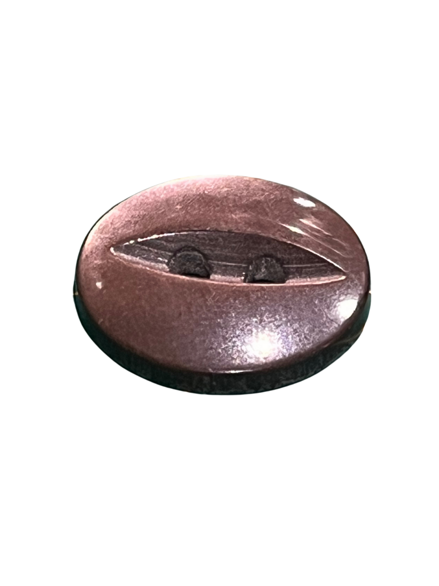 16mm 2 Hole Fish Eye Button - Brown