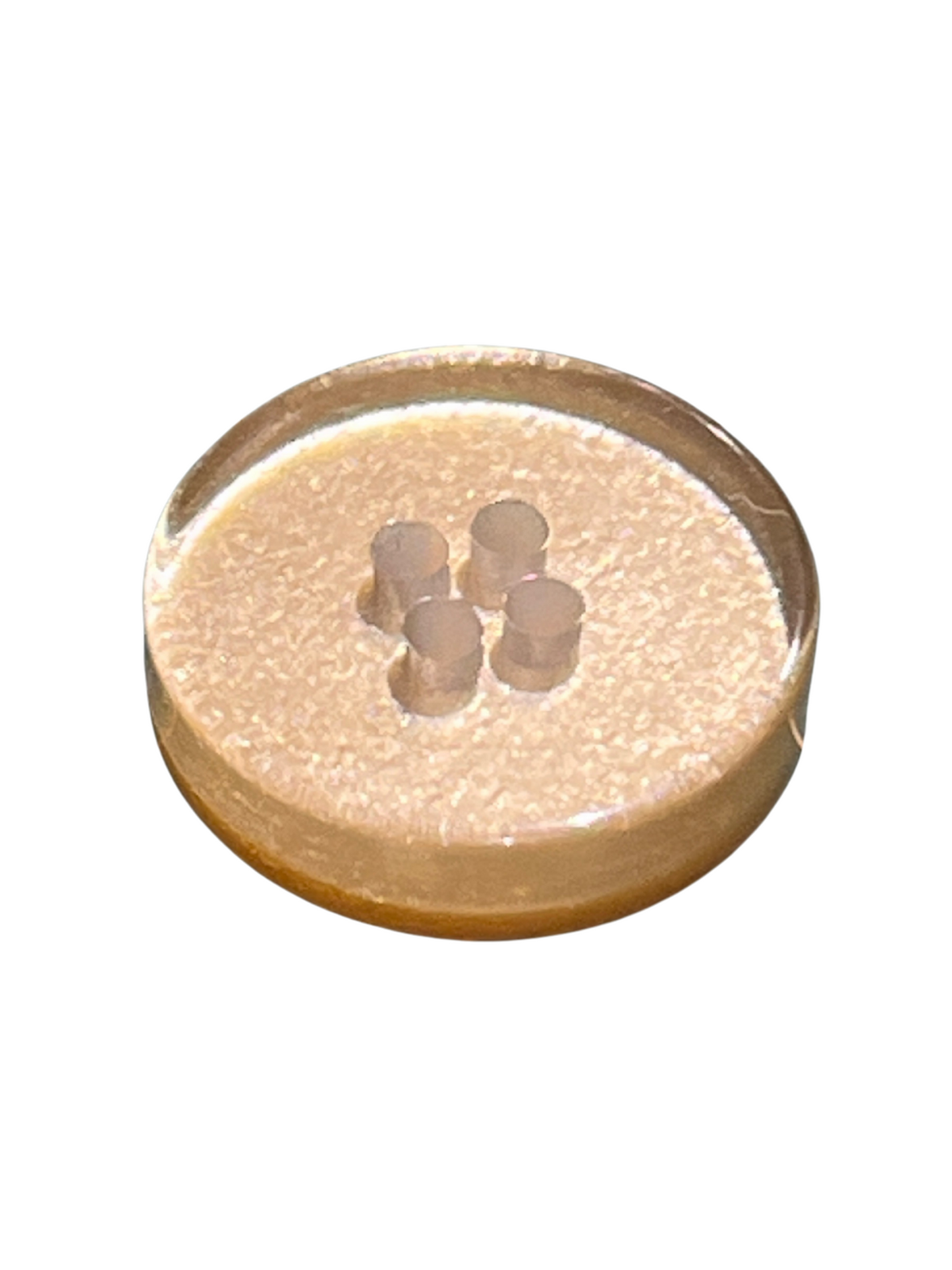15mm 2 Hole Chunky Button - Gold Glitter