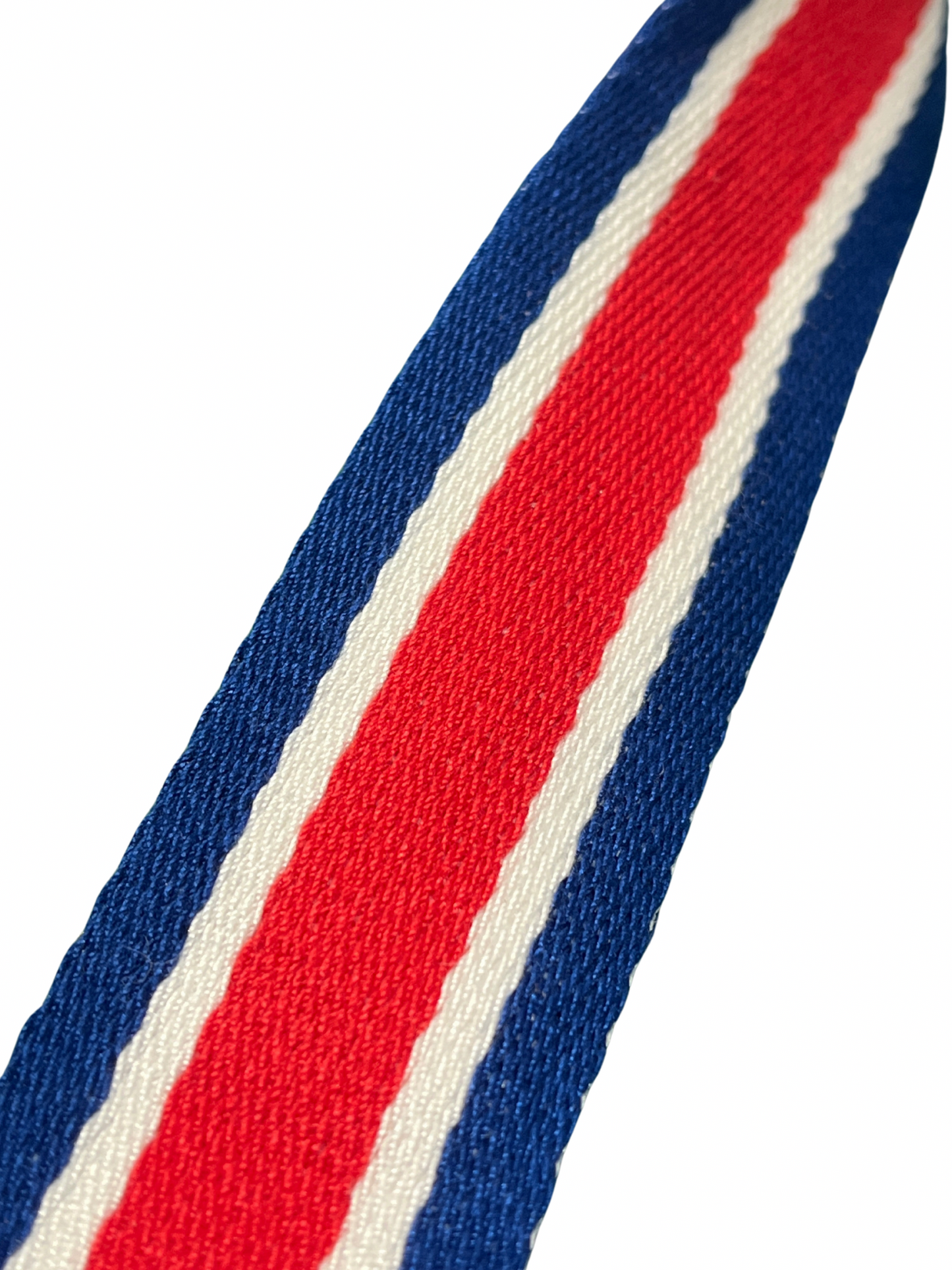 Striped Navy / White / Red Webbing (Price Per Metre)