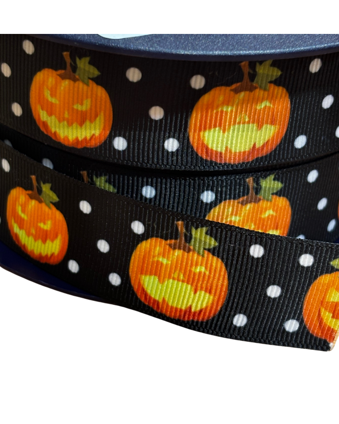 25mm Grossgrain Ribbon - Halloween Pumpkin (Price per 25cm)