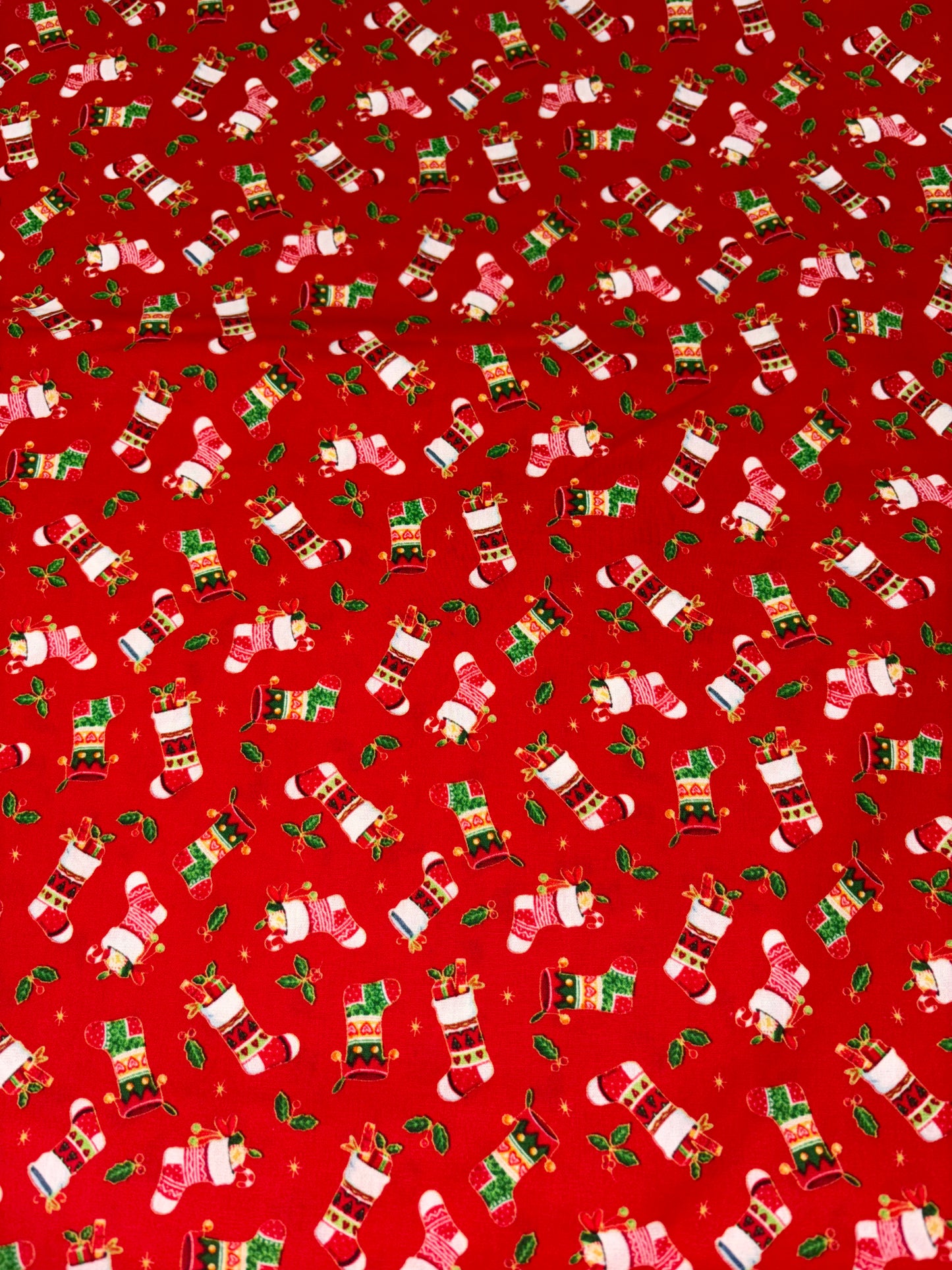 Christmas Stockings Cotton Fabric (Price Per 25cm)