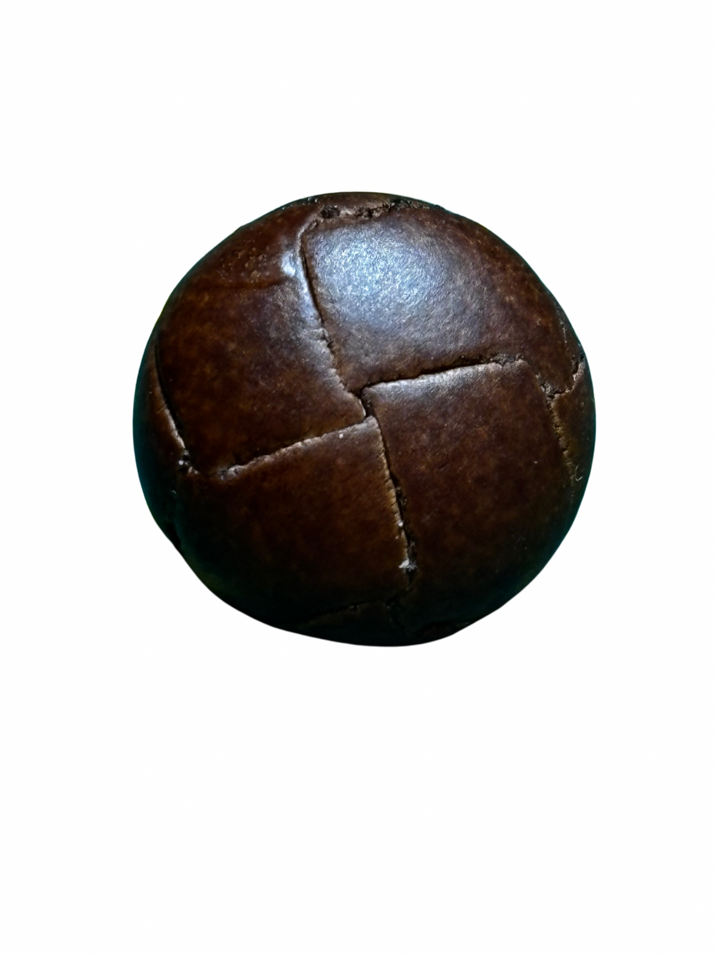 20mm Leather Look Football Shank Button - 4 Colours