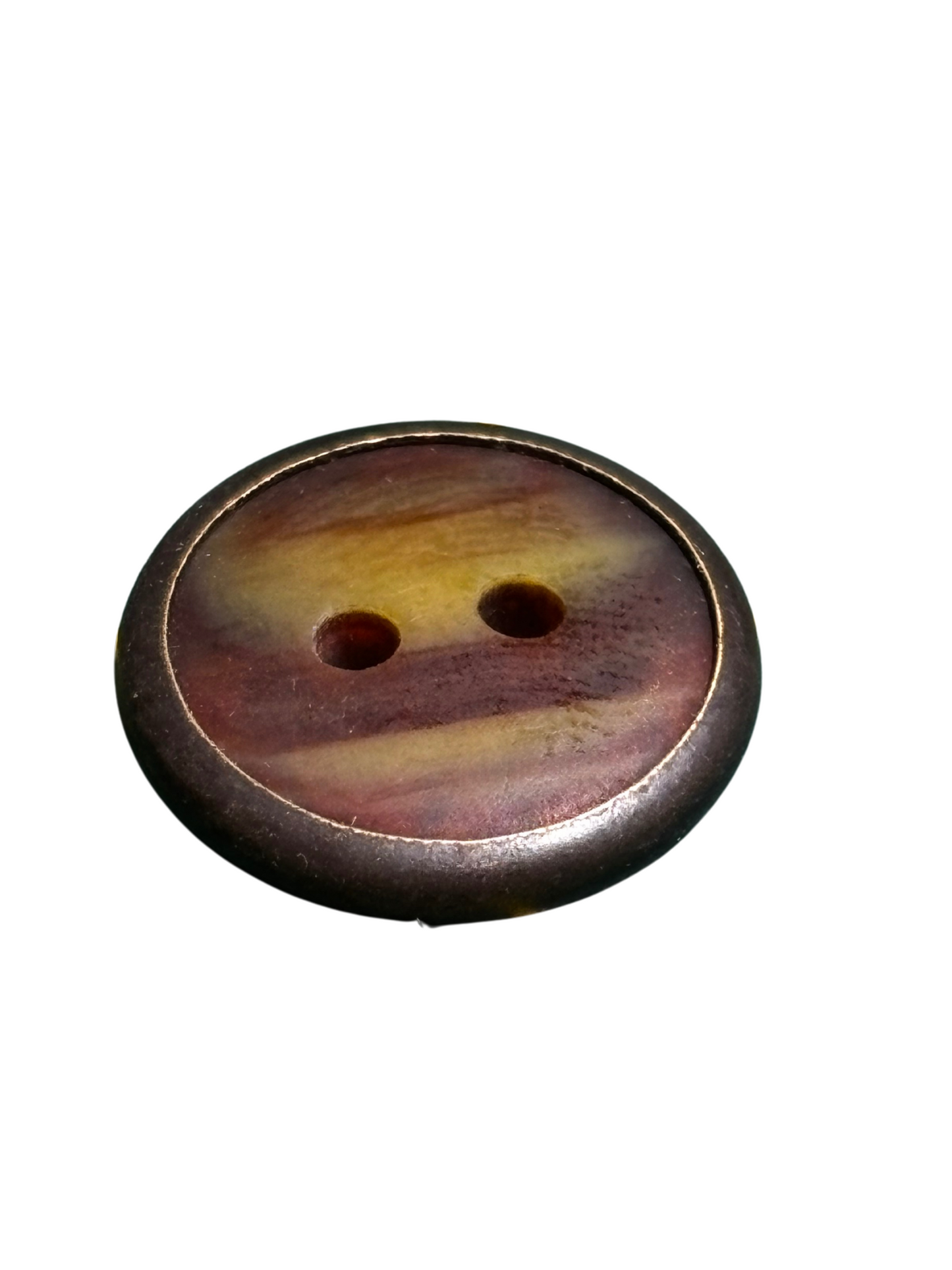 15mm Brown Bronze Edge Button