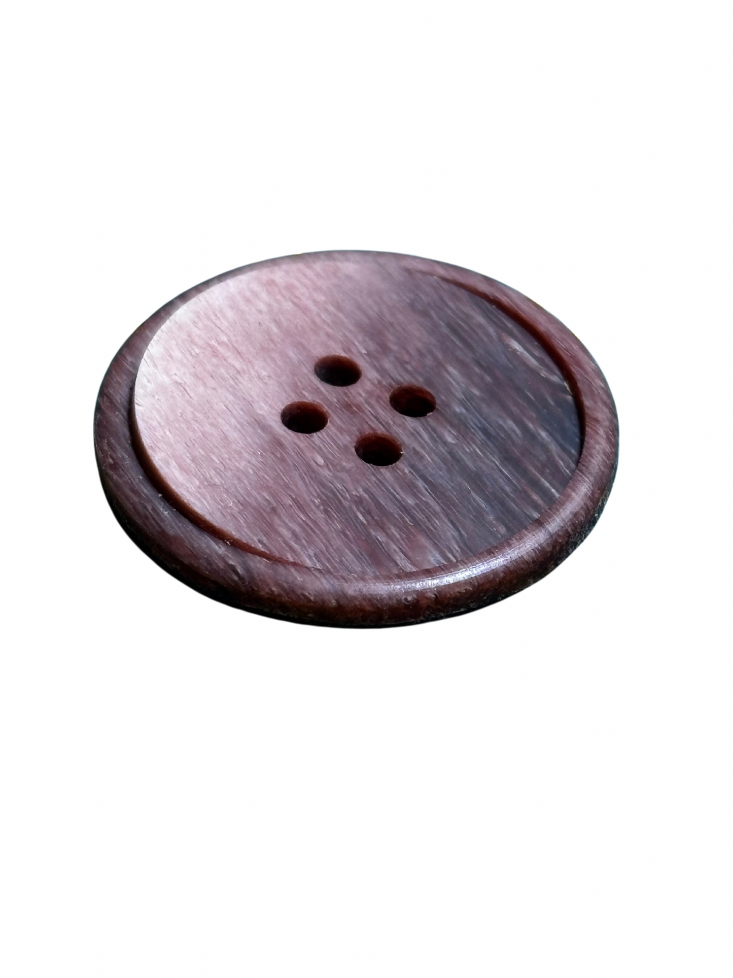 24mm Brushed 4 Hole Button - Mauve