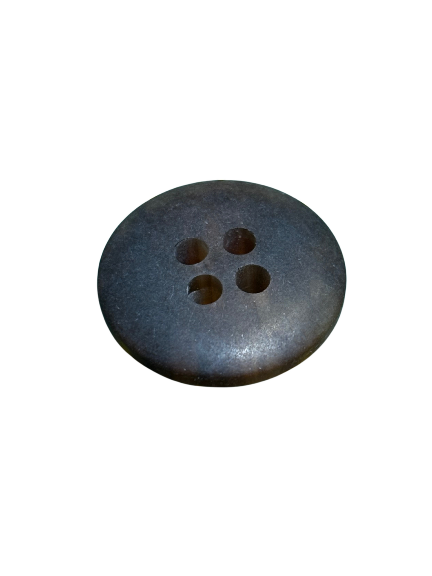 15mm 4 Hole Marbled Button - Brown