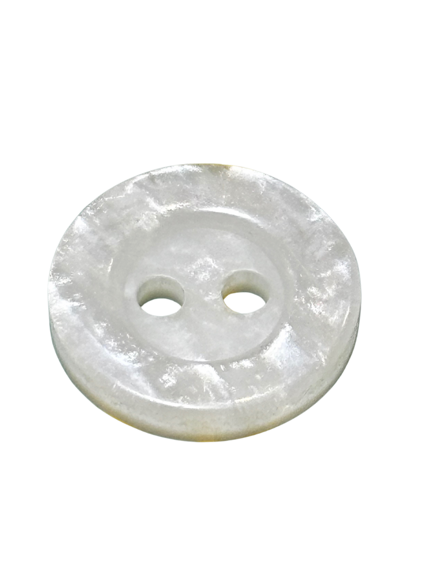 11mm 2 Hole Rimmed Button - Ivory
