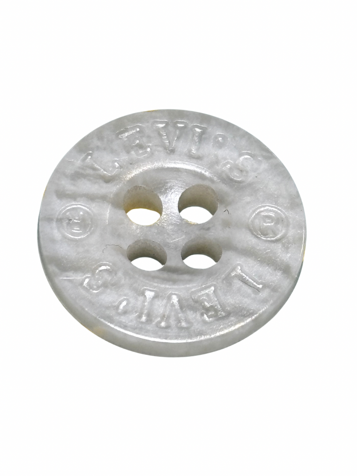 15mm Levi’s 4 Hole Button - Cream