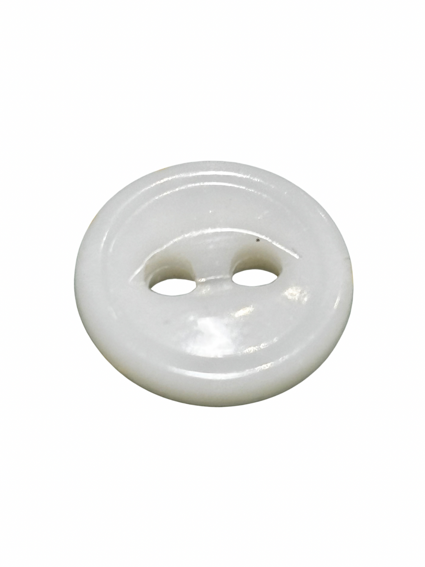 10mm 2 Hole Blouse Button - White