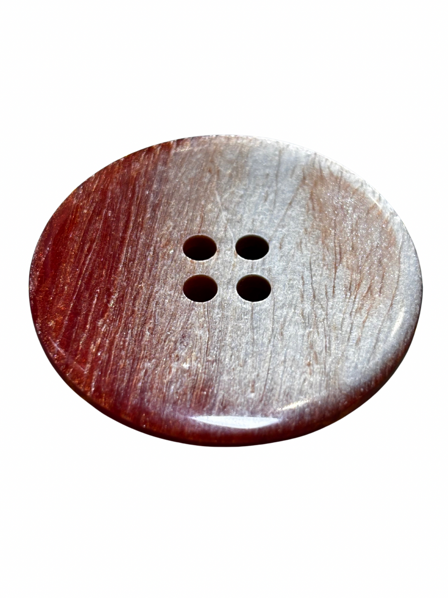 32mm 4 Hole Button - Red/Silver Brushed