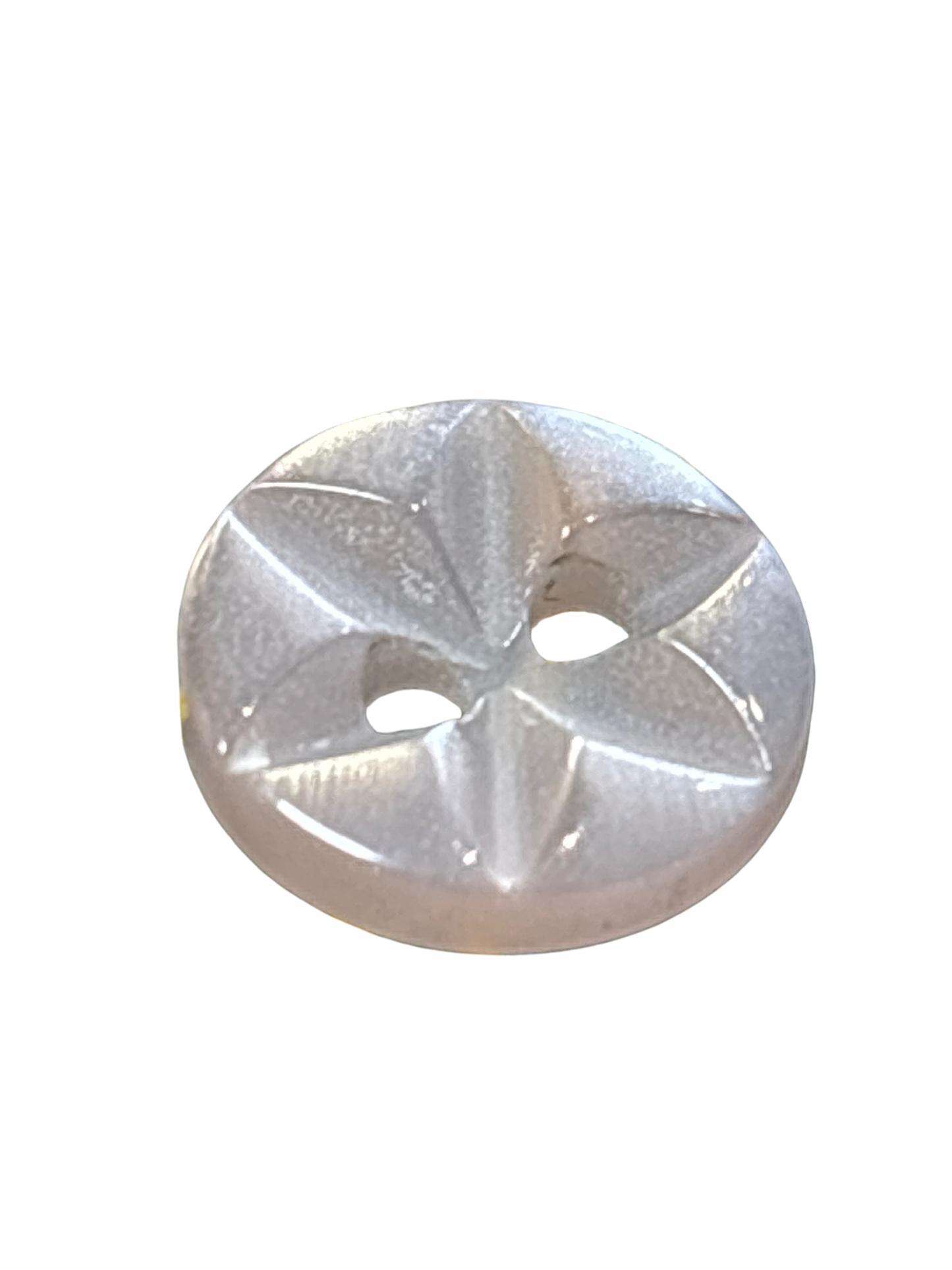 9mm 2 Hole Star Button - Peach