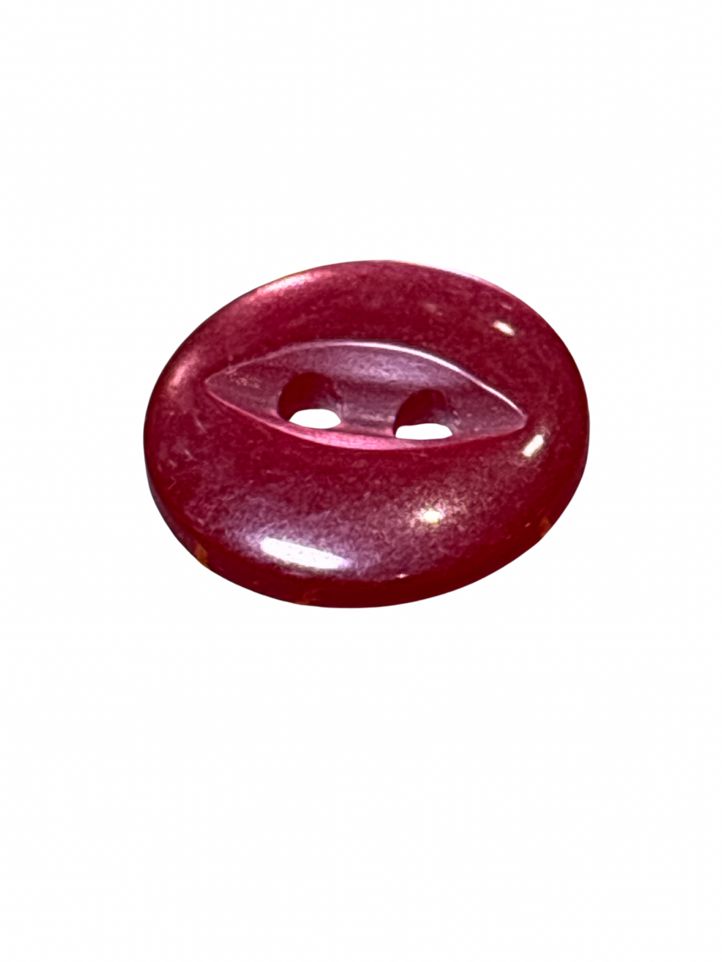 14mm 2 Hole Fish Eye Button - Wine