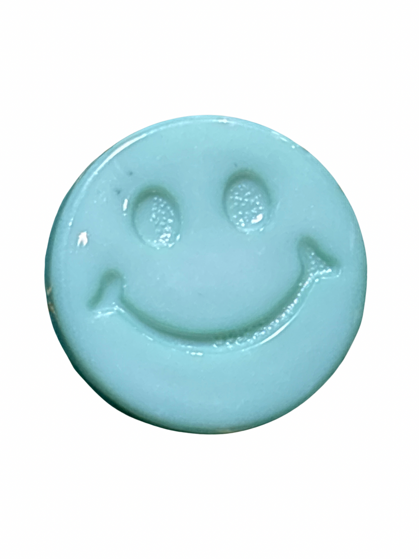 15mm Shank Button - Smiley Face - Jade