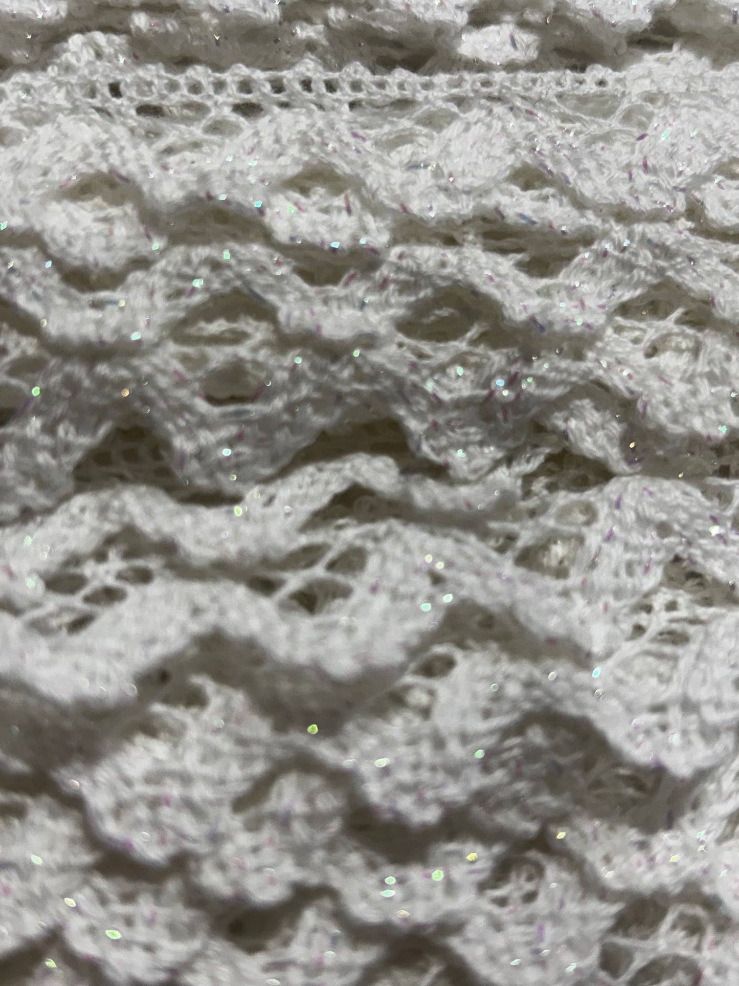 Metallic Ric-Rac Lace - White (Price Per 25cm)