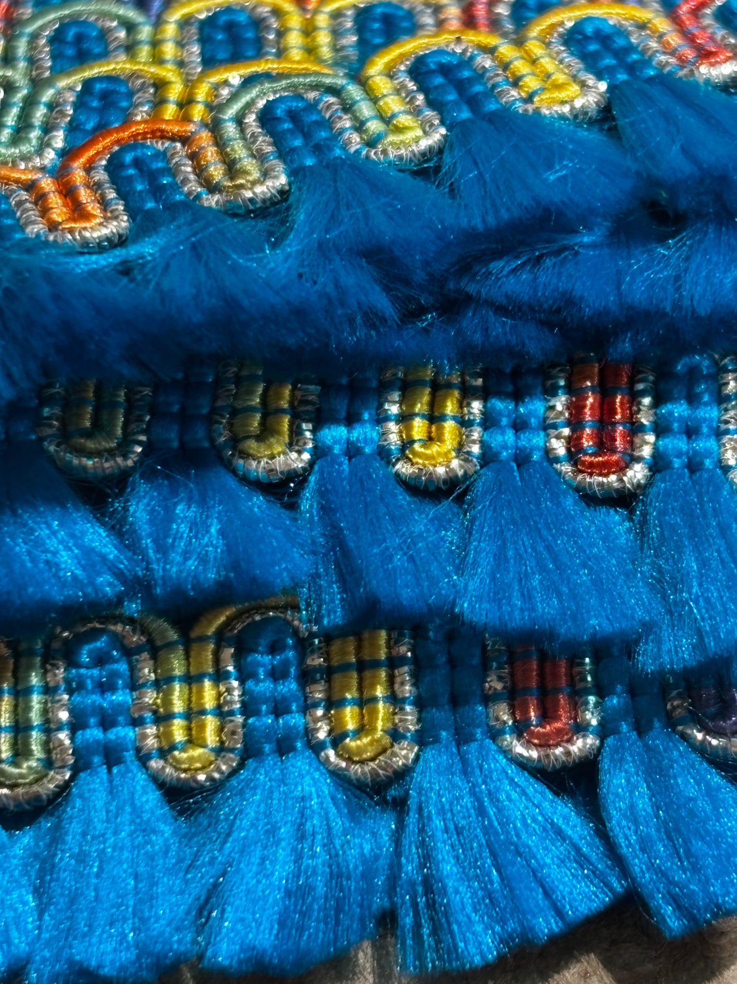 Blue Fringe - Multicolour (Price Per Metre)