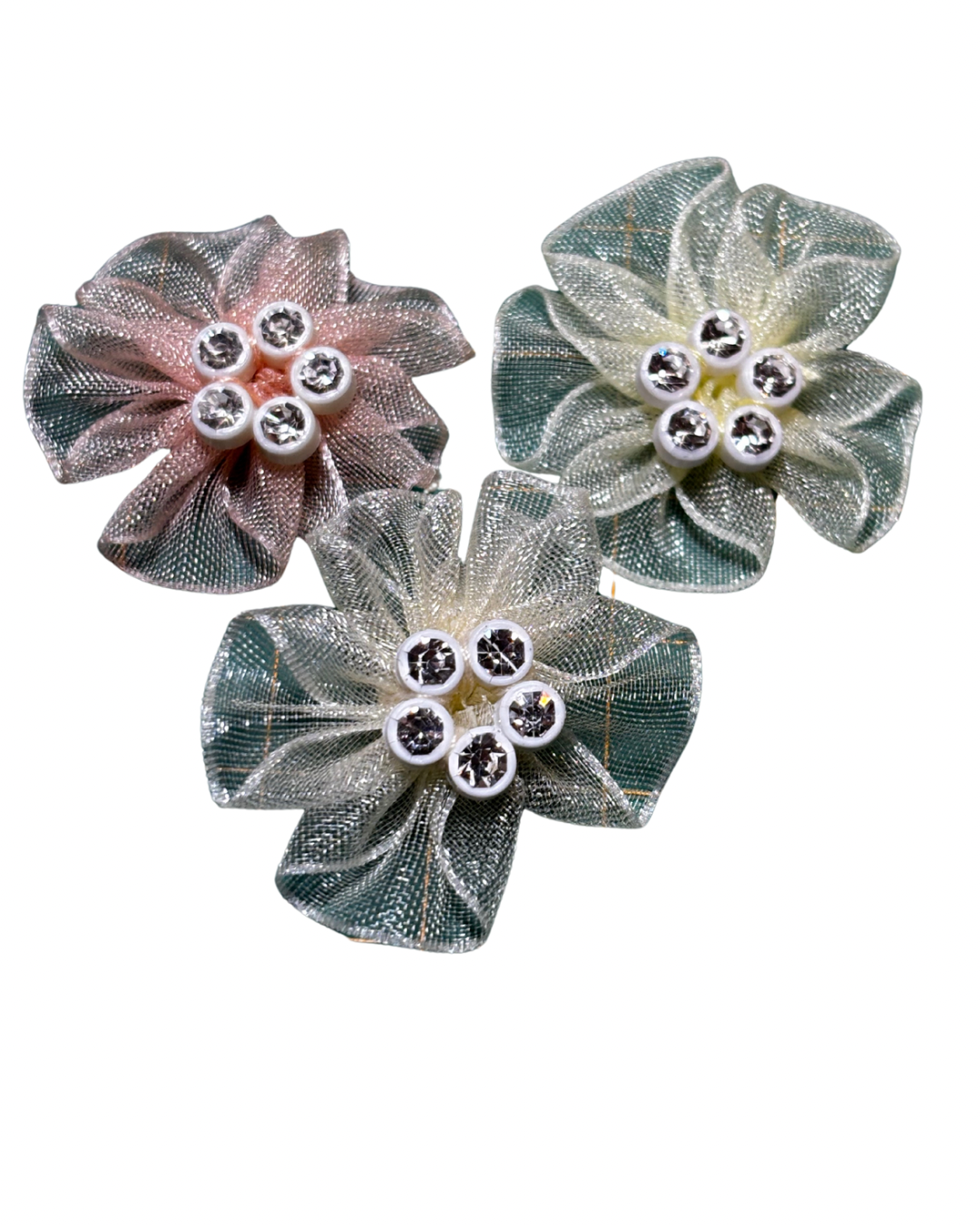 25mm Floral Embellishment (3 Colours)