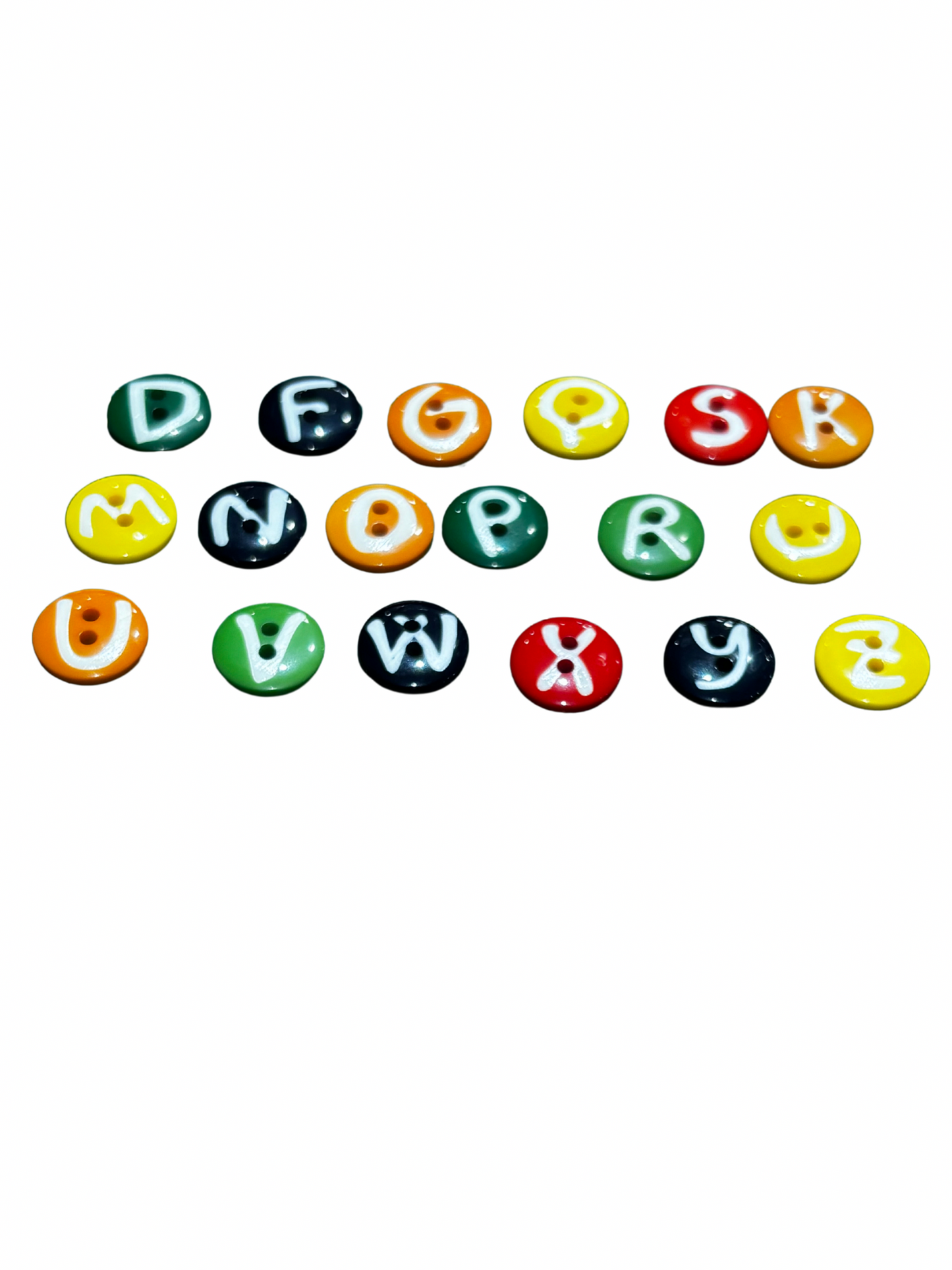 15mm Numbers & Letters Button (Price per Button)